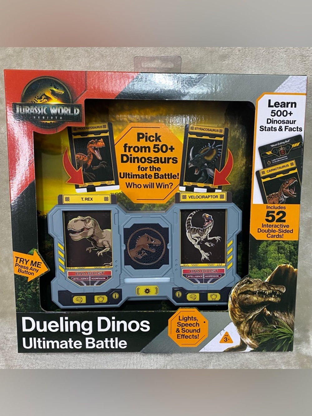 Jurassic World Rebirth Dueling Dinos Ultimate Battle Game 50+ Dinosaurs New